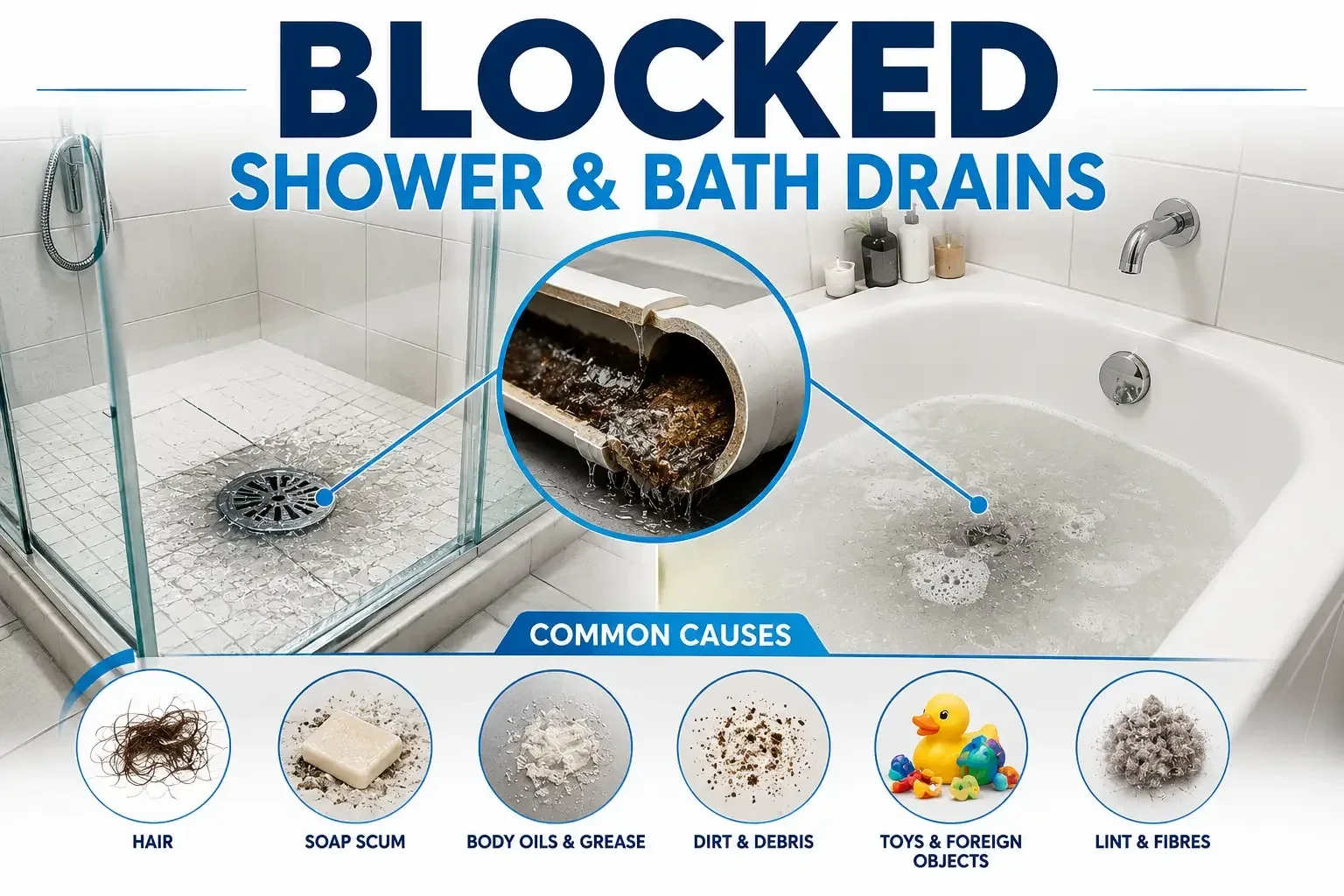 Blocked Shower and Bath Drains