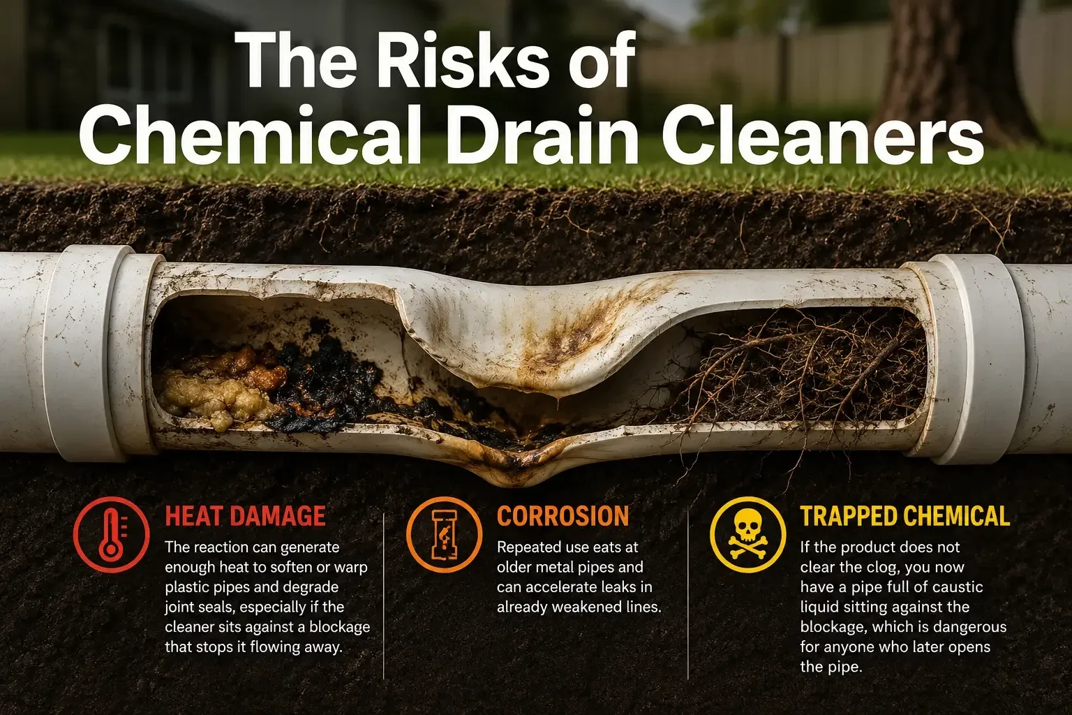The Risks of Chemical Drain Cleaners