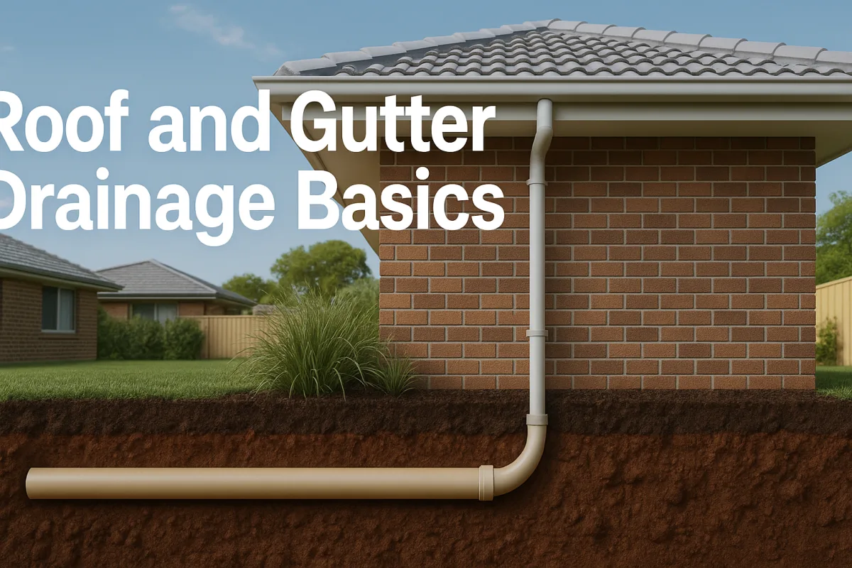 Cross-sectional view of an underground PVC drain in a Brisbane home.