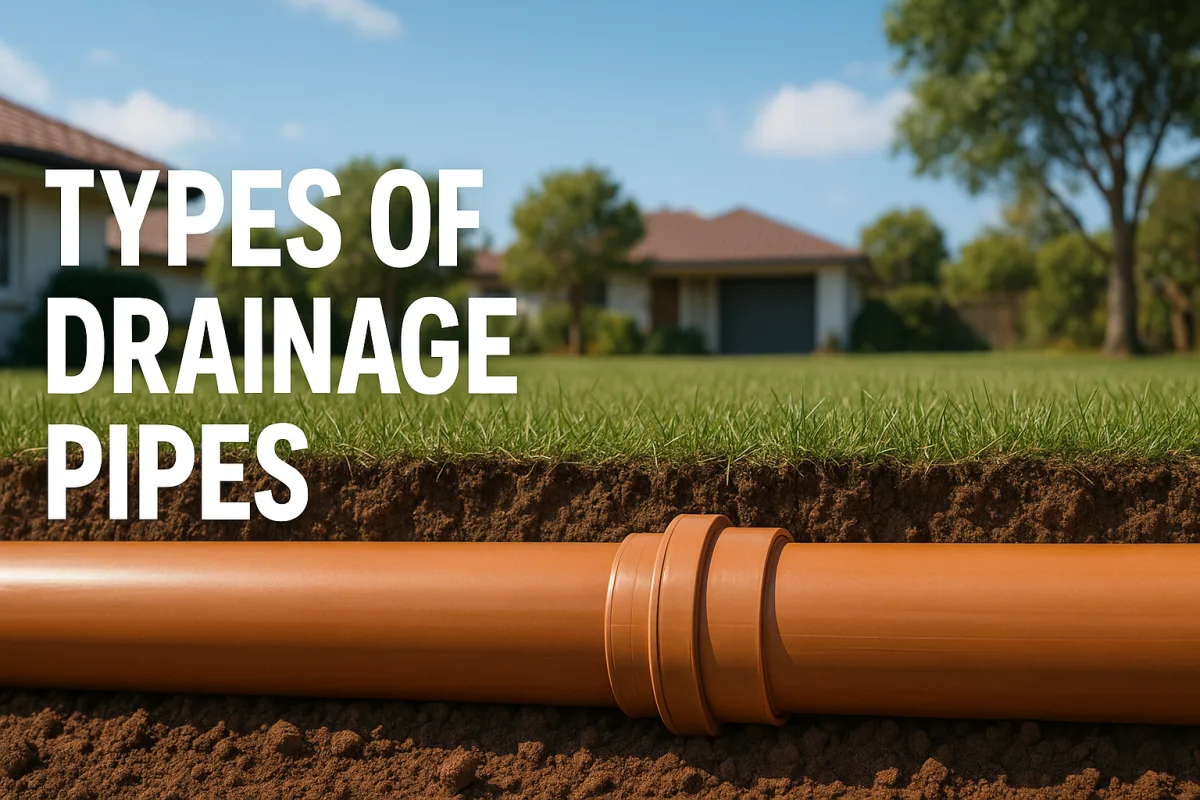 Cross-sectional view of a PVC drainage pipe in a Brisbane yard.