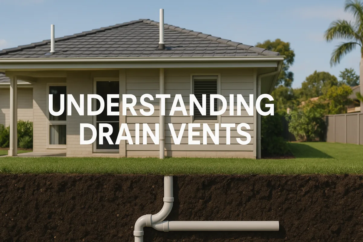 Cross-sectional view of underground PVC drain in a Brisbane home.
