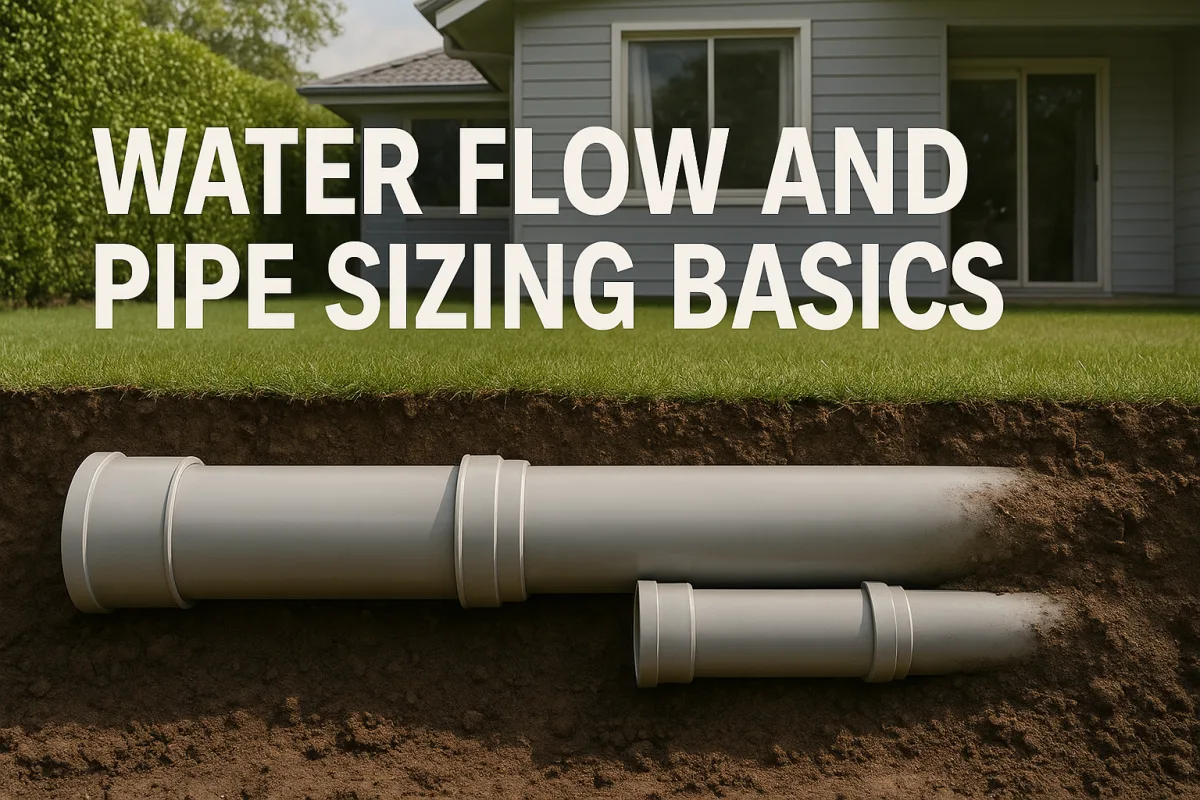 Cross-sectional view of underground PVC drain in Brisbane.